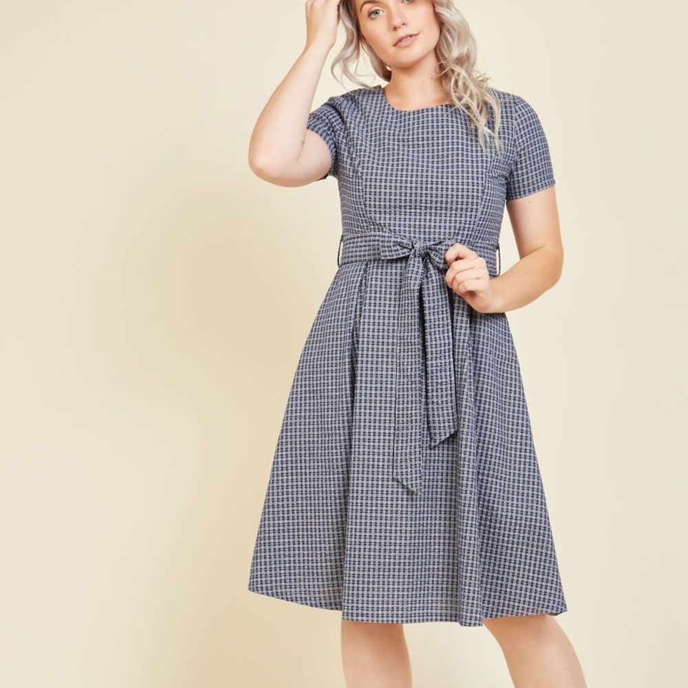 Blue Plaid ModCloth Dress